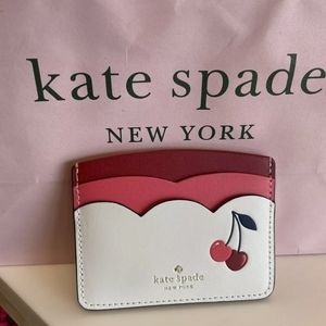 Nwot KATE SPADE Bing Cherry Card Holder